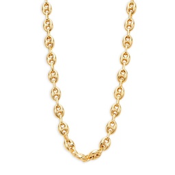14K Yellow Goldplated Sterling Silver Mariner Link Chain Necklace