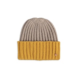 Two Tone Wool & Cashmere Beanie
