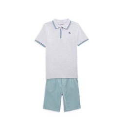 Baby Boys 2-Piece Polo & Shorts Set