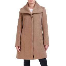 Convertible Collar Wool Blend Coat