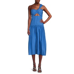 Aubrey Cutout One Shoulder Midi Dress