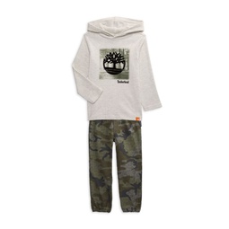 Little Boy's 2-Piece Sweatshirt & Camo Pants Set