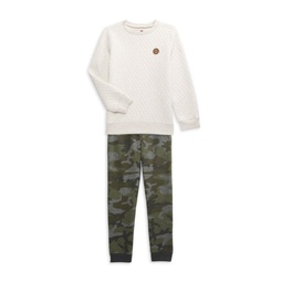 Boy's 2-Piece Sweatshirt & Camo Pants Set