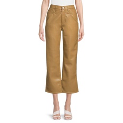 Le Jane Recycled Leather Blend Cropped Pants