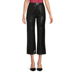 Le Jane Recycled Leather Blend Cropped Pants