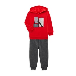 Baby Boys 2-Piece Logo Hoodie & Solid Joggers Set
