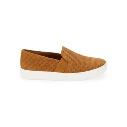 Blair Perforated Leather Slip On Sneakers