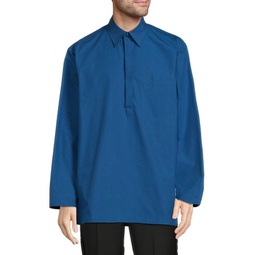Solid Point Collar Shirt