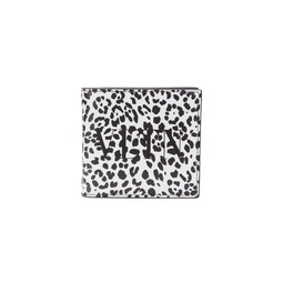 Leopard Logo Leather Bifold Wallet