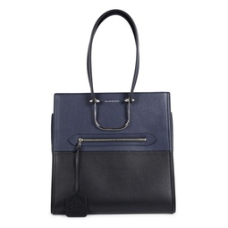 Colorblock Leather Tote