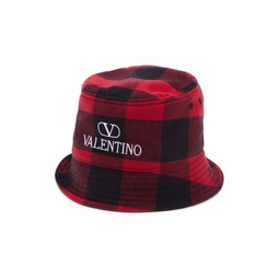 Logo Buffalo Checks Virgin Wool Bucket Hat