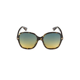 60MM Square Tinted Sunglasses