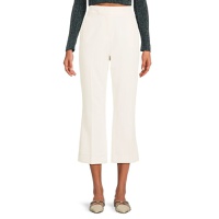 Flat Front Flared Cropped Pants