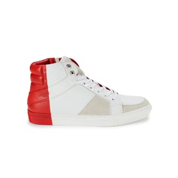 Colorblock Leather & Suede Sneakers