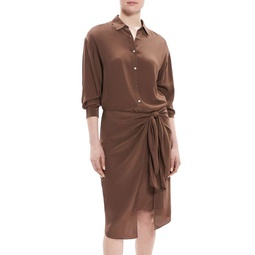 Sarong Midi Shirt Dress