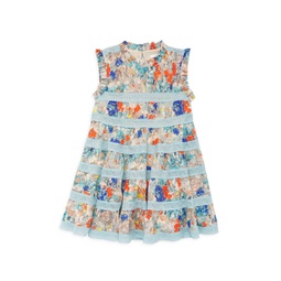 Little Girls & Girls Clover Tiered Floral Sleeveless Dress