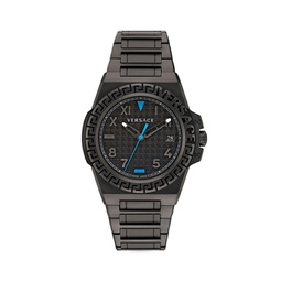 Greca Reaction 44MM IP Black Stainless Steel Bracelet Watch