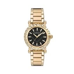 Greca Glam 40MM IP Goldtone Stainless Steel Bracelet Watch