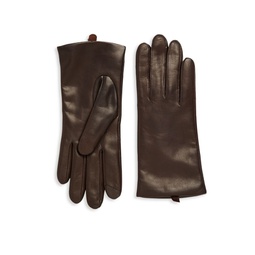 Leather Cashmere Lined Tech Gloves
