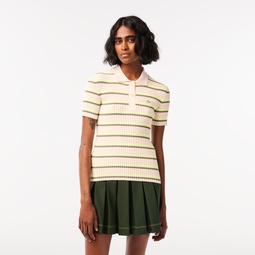 Women's Made In France Organic Cotton Striped Polo