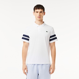 Mens Ultra-Dry Colorblock Tennis Polo