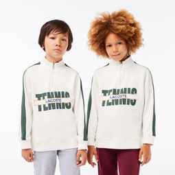 Kids Tennis Print Quarter-Zip Sweatshirt