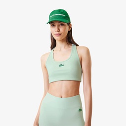 Womens Lacoste x Bandier Ribbed Sports Bra
