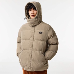 Mens Check Print Water-Repellent Twill Padded Jacket
