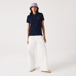 Womens Classic Fit Soft Cotton Petit Pique Polo Shirt