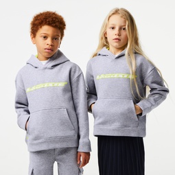 Kids' Contrast Branding Hoodie