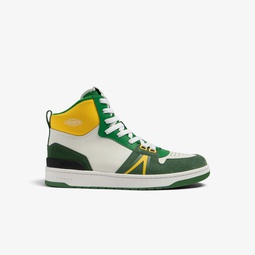Mens L001 Leather Colorblock High-Top Sneakers