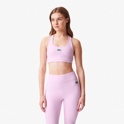 Womens Lacoste x Bandier Ribbed Sports Bra