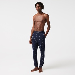 Men's Croc Pattern Stretch Cotton Pajama Pants