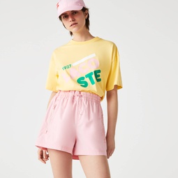 Womens Short Flecked Loose Fit Organic Cotton T-Shirt
