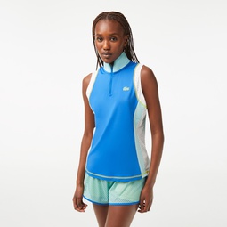 Women's Tennis Sleeveless Zip Neck Ultra-Dry Polo