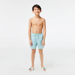 Kids Printed Recycled Polyester Swim Trunks