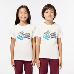 Kids Cotton Badge Print T-Shirt