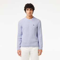 Mens Cable Knit Cotton Sweater