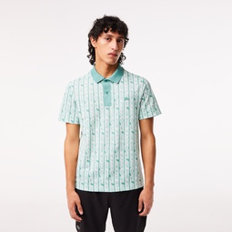 Mens Two-Tone Printed Lacoste Movement Polo