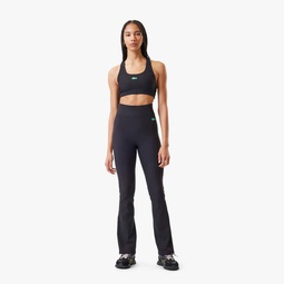 Womens Lacoste x Bandier Ribbed Flare Pants