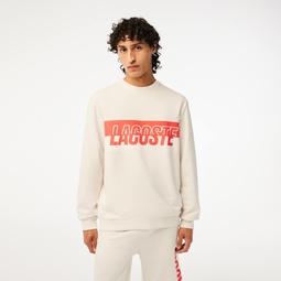 Men's Contrast Logo Print Fleece Sweatshirt