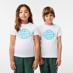 Kids Cotton Jersey Planet Print T-Shirt
