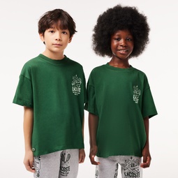 Kids Cotton Jersey Branded T-Shirt