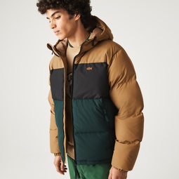 Mens Quilted Colorblock Water-Repellent Jacket