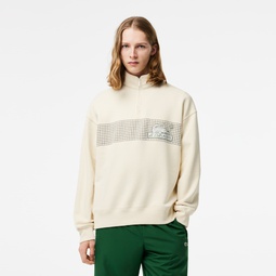 Men's Loose Fit Organic Cotton Half Zip Sweatshirt
