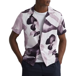 Howe Short Sleeve Abstract Print Camp Shirt
