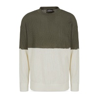 Colorblock Pointelle Rib Knit Pullover