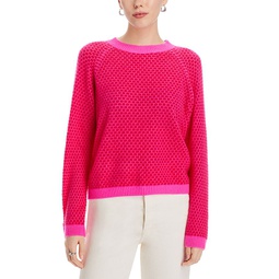 Honeycomb Crewneck Cashmere Sweater