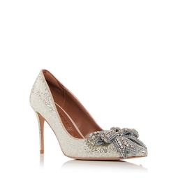 Womens Belgravia Court Bow Embellished Pumps