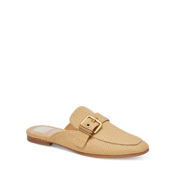 Womens Santel Buckled Loafer Mules